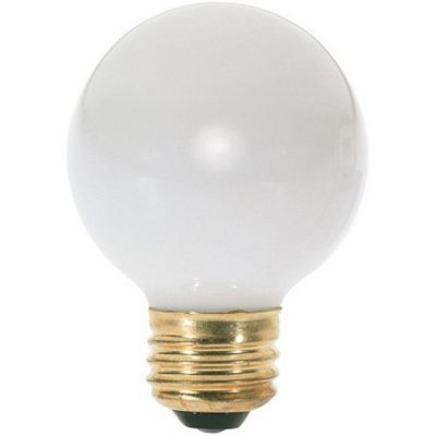 25W 120V G16 1/2 E26 Gloss White Bulb by SATCO Lighting - Starlight Lighting USA and Canada